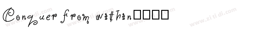 Conquer from within字体转换